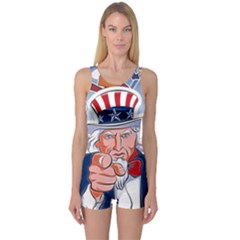 Independence Day United States Of America One Piece Boyleg Swimsuit by BangZart