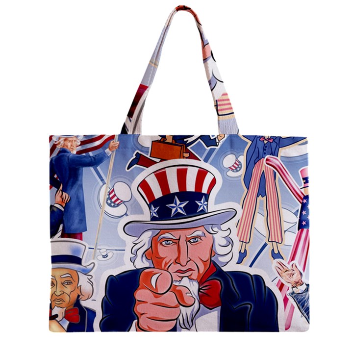 Independence Day United States Of America Zipper Mini Tote Bag