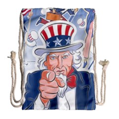 Independence Day United States Of America Drawstring Bag (large)