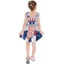 Independence Day United States Of America Kids  Sleeveless Dress View2