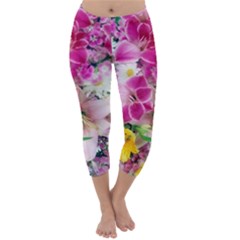 Colorful Flowers Patterns Capri Winter Leggings  by BangZart