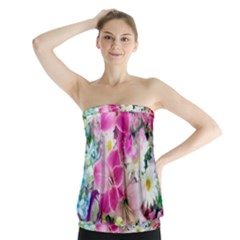 Colorful Flowers Patterns Strapless Top by BangZart