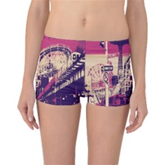 Pink City Retro Vintage Futurism Art Boyleg Bikini Bottoms by BangZart