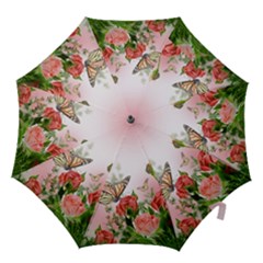 Flora Butterfly Roses Hook Handle Umbrellas (large) by BangZart