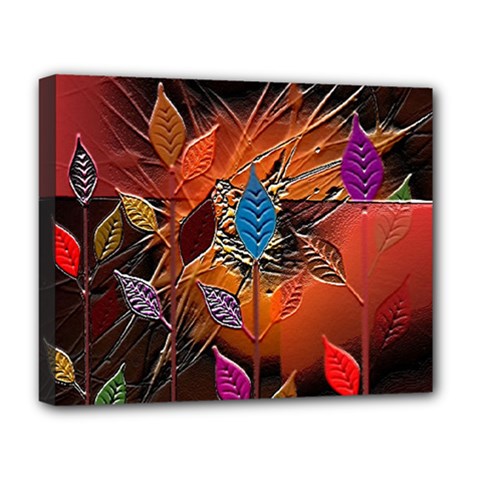 Colorful Leaves Deluxe Canvas 20  X 16   by BangZart