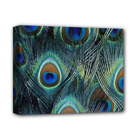 Feathers Art Peacock Sheets Patterns Deluxe Canvas 14  X 11  by BangZart