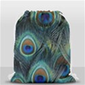 Feathers Art Peacock Sheets Patterns Drawstring Bag (Small) View2