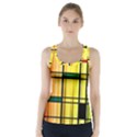 Line Rainbow Grid Abstract Racer Back Sports Top View1