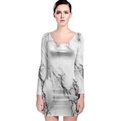 Marble Pattern Long Sleeve Bodycon Dress by BangZart