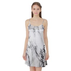 Marble Pattern Satin Night Slip