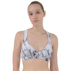 Marble Pattern Sweetheart Sports Bra