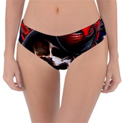 Confederate Flag Usa America United States Csa Civil War Rebel Dixie Military Poster Skull Reversible Classic Bikini Bottoms