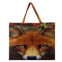 Fox Zipper Large Tote Bag