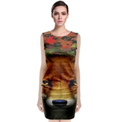 Fox Sleeveless Velvet Midi Dress by BangZart