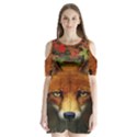 Fox Shoulder Cutout Velvet  One Piece View1