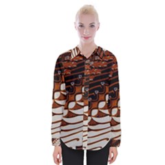 Traditional Batik Sarong Womens Long Sleeve Shirt