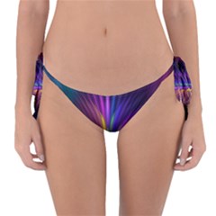 Colored Rays Symmetry Feather Art Reversible Bikini Bottom by BangZart