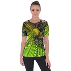 Electronics Machine Technology Circuit Electronic Computer Technics Detail Psychedelic Abstract Patt Short Sleeve Top