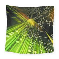 Electronics Machine Technology Circuit Electronic Computer Technics Detail Psychedelic Abstract Patt Square Tapestry (large) by BangZart