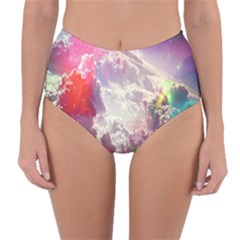 Clouds Multicolor Fantasy Art Skies Reversible High-waist Bikini Bottoms by BangZart