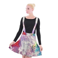 Clouds Multicolor Fantasy Art Skies Suspender Skater Skirt