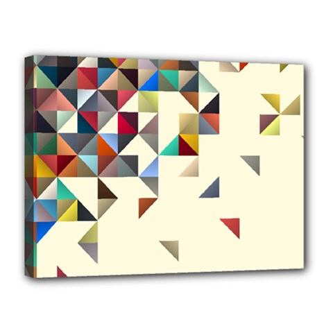 Retro Pattern Of Geometric Shapes Canvas 16  X 12  by BangZart