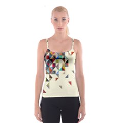 Retro Pattern Of Geometric Shapes Spaghetti Strap Top by BangZart