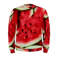 Fresh Watermelon Slices Texture Men s Sweatshirt by BangZart