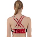 Fresh Watermelon Slices Texture Back Weave Sports Bra View2