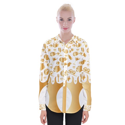 Abstract Book Floral Food Icons Womens Long Sleeve Shirt by Nexatart