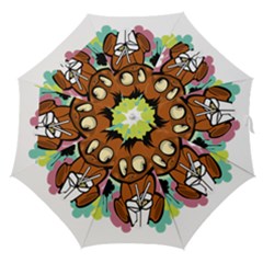 Bear Cute Baby Cartoon Chinese Straight Umbrellas by Nexatart