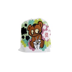 Bear Cute Baby Cartoon Chinese Drawstring Pouches (small)  by Nexatart