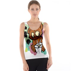 Bear Cute Baby Cartoon Chinese Tank Top by Nexatart