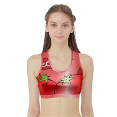 Beverage Can Drink Juice Tomato Sports Bra With Border by Nexatart