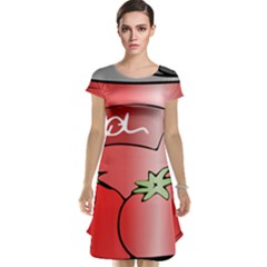 Beverage Can Drink Juice Tomato Cap Sleeve Nightdress by Nexatart