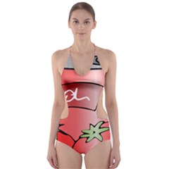 Beverage Can Drink Juice Tomato Cut-out One Piece Swimsuit by Nexatart