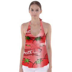 Beverage Can Drink Juice Tomato Babydoll Tankini Top by Nexatart