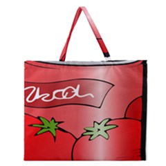 Beverage Can Drink Juice Tomato Zipper Large Tote Bag by Nexatart