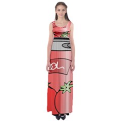 Beverage Can Drink Juice Tomato Empire Waist Maxi Dress by Nexatart