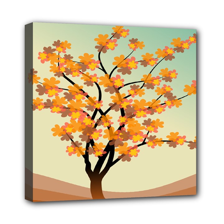 Branches Field Flora Forest Fruits Mini Canvas 8  x 8 