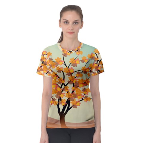 Branches Field Flora Forest Fruits Women s Sport Mesh Tee by Nexatart