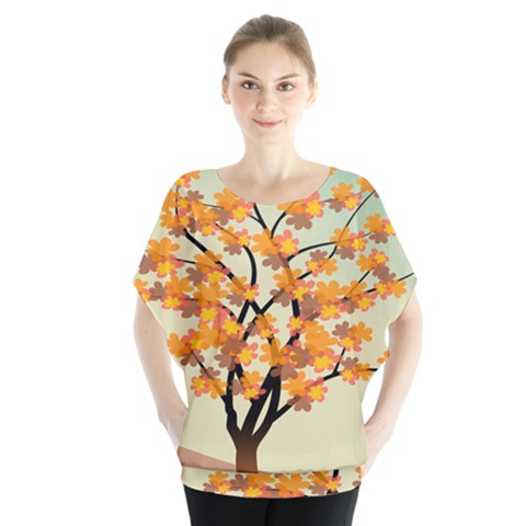 Branches Field Flora Forest Fruits Blouse by Nexatart