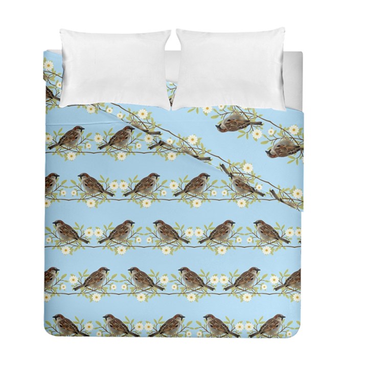 Sparrows Duvet Cover Double Side (Full/ Double Size)