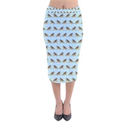 Sparrows Velvet Midi Pencil Skirt by SuperPatterns