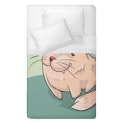 Cat Animal Fish Thinking Cute Pet Duvet Cover (single Size) by Nexatart