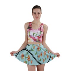 Branch Floral Flourish Flower Mini Skirt by Nexatart