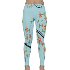 Branch Floral Flourish Flower Classic Yoga Leggings by Nexatart