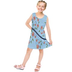 Branch Floral Flourish Flower Kids  Tunic Dress by Nexatart