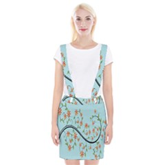 Branch Floral Flourish Flower Braces Suspender Skirt by Nexatart