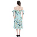 Branch Floral Flourish Flower Shoulder Tie Bardot Midi Dress View2